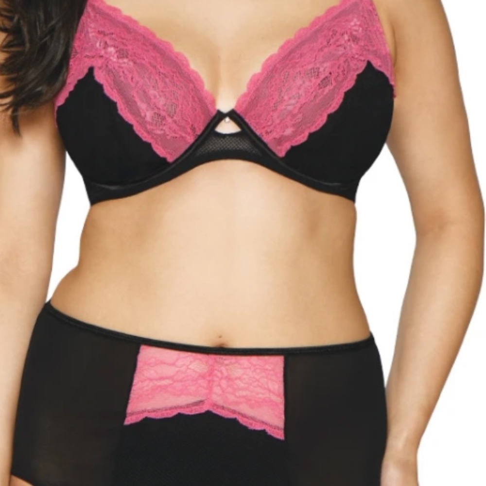 EUC Curvy Kate In Love w Lace Plunge bra, 34J/34M.